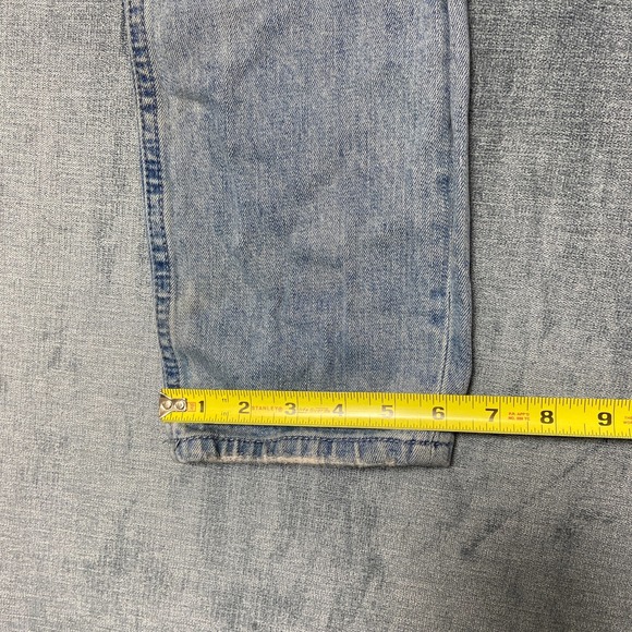 RSQ Seattle Skinny Tapered Jeans Mens 33x30 Blue Denim Cotton Stretch Distressed - Picture 5 of 16